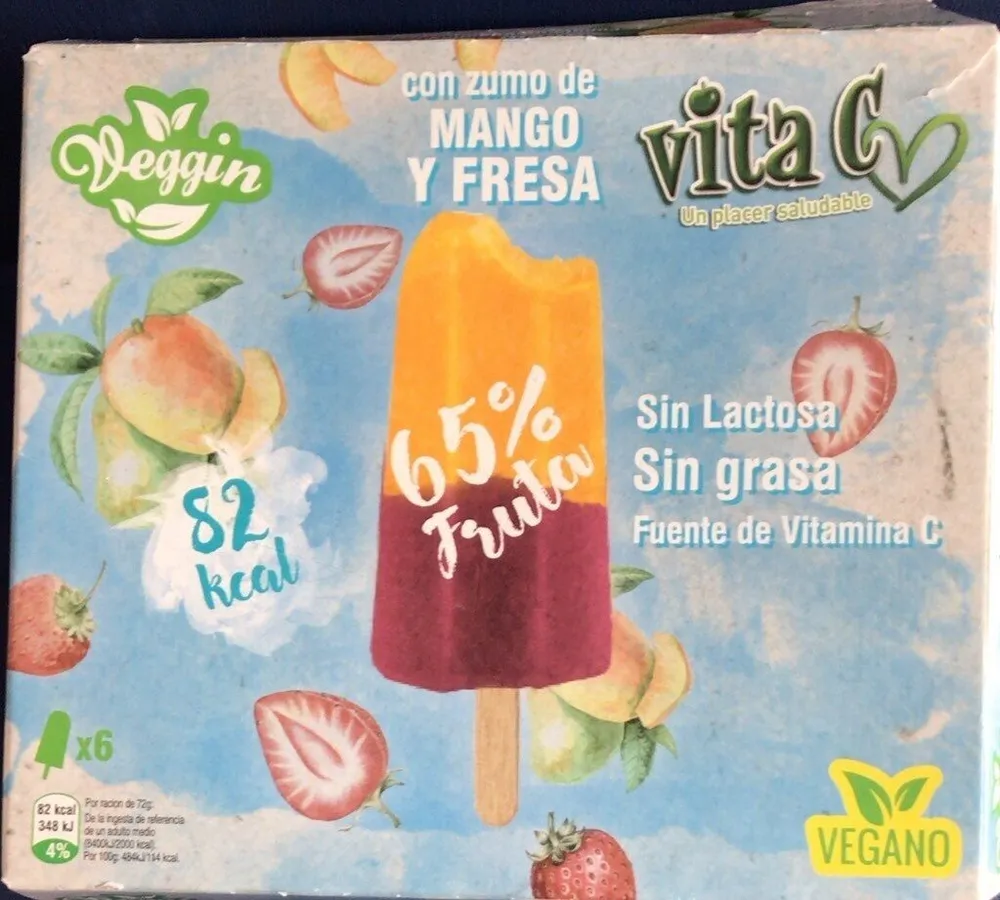 Helado mango y fresa