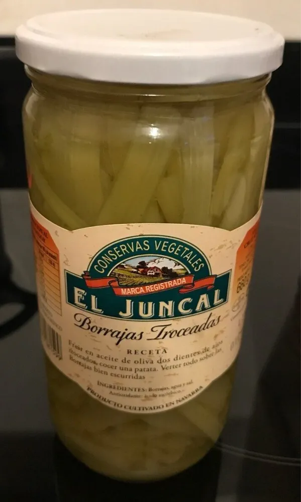 Borrajas troceadas
