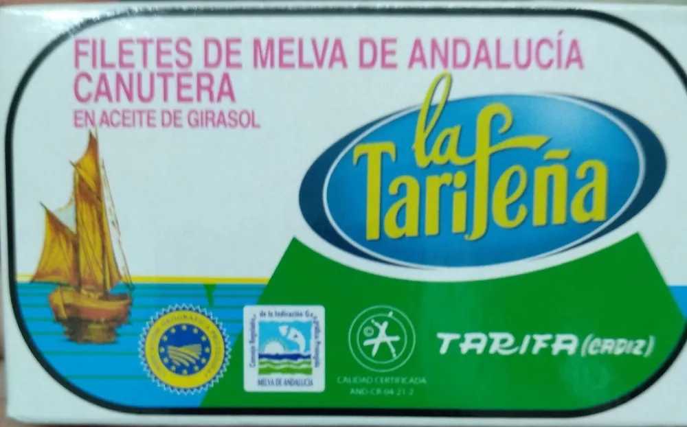 Filetes de melva de Andalucía canutera en aceite de girasol