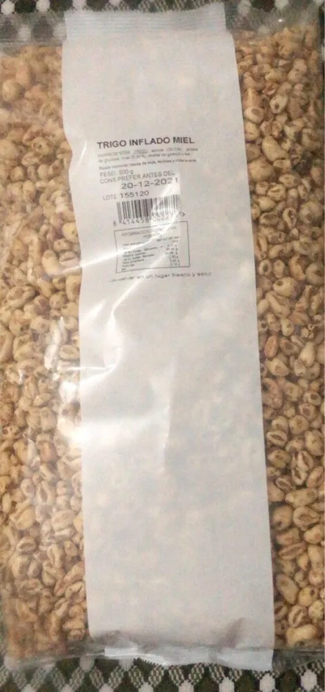 Trigo inflado miel