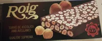 Roig torró de xocolata amb avellanes