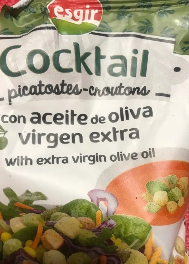Coktail picatostes con aceite de oliva virgen extra