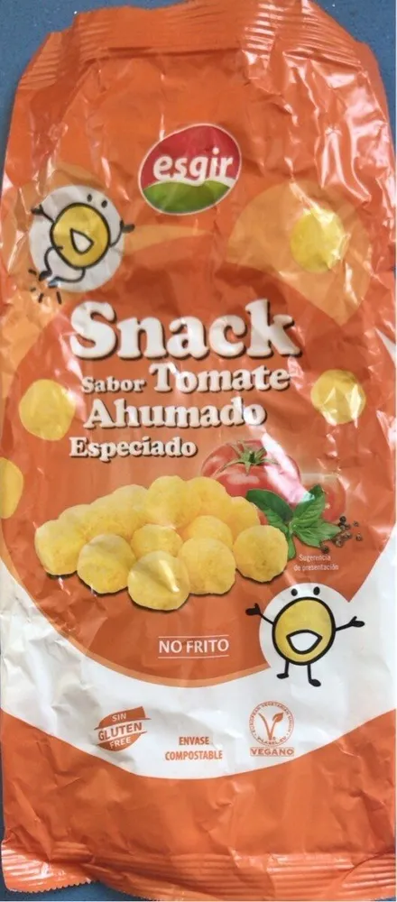 Snack sabor tomate ahumado especiado