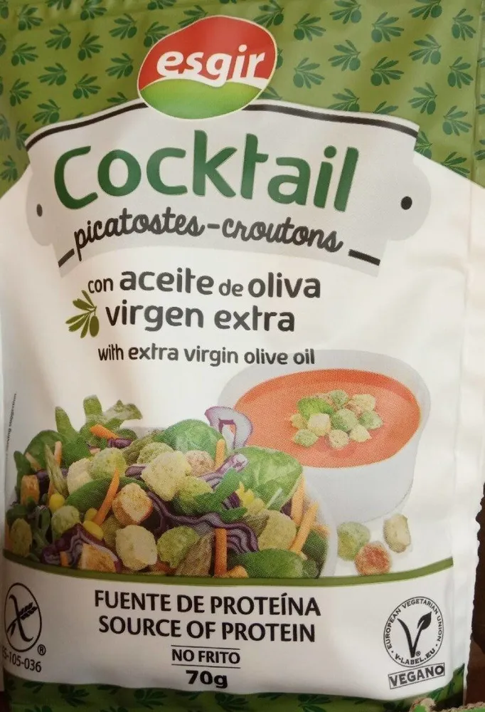 Esgir •cocktail• picatostes sin gluten