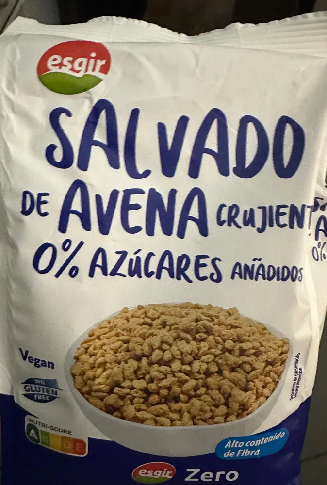 Salvado de avena crujiente 0%