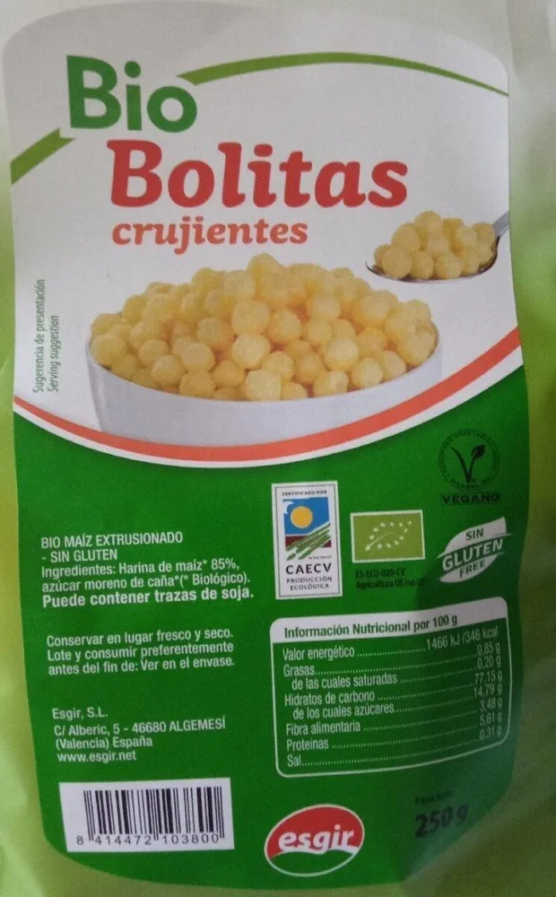 Bio bolitas crujientes