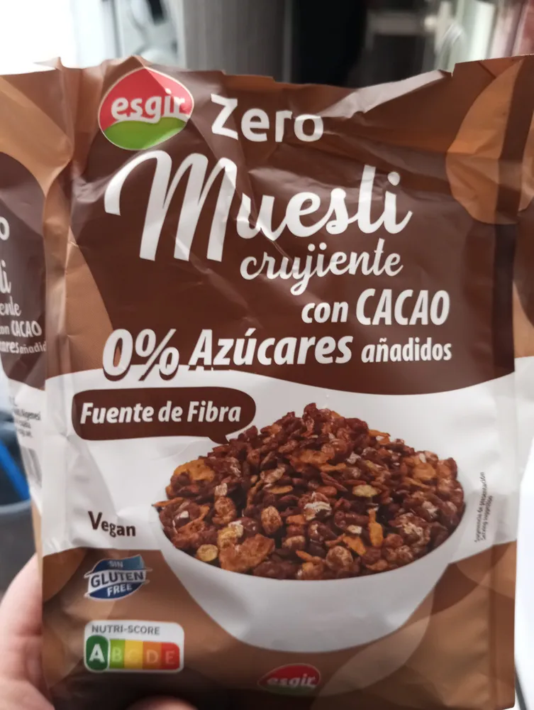 Muesli crujiente con cacao