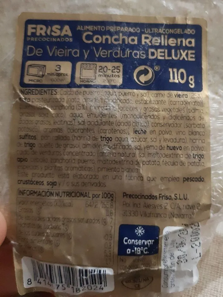 Concha rellena