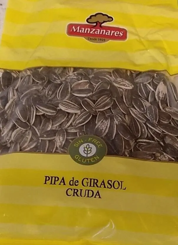 Pipa de girasol cruda