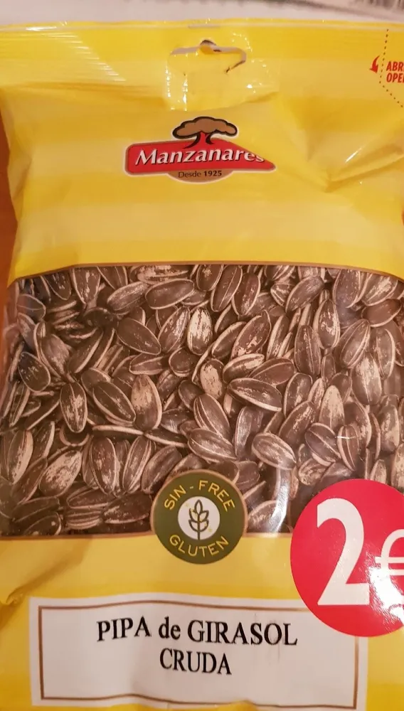 Pipa de girasol cruda