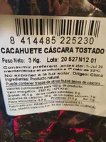 Cacahuete cáscara tostado