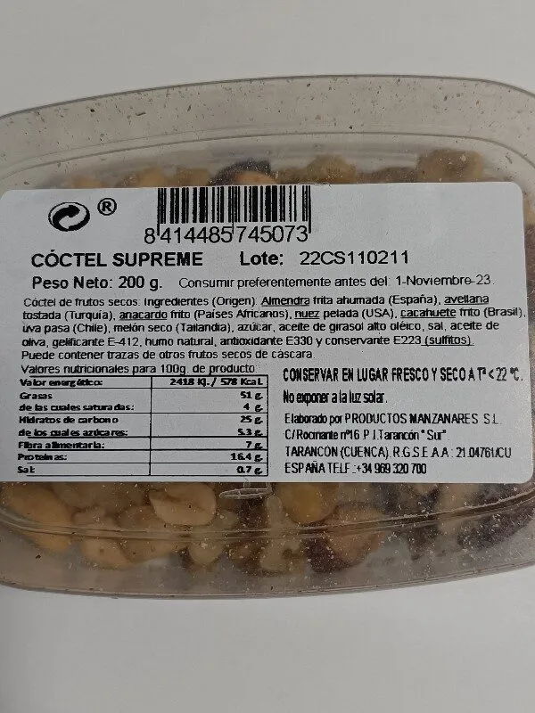 Cóctel supreme