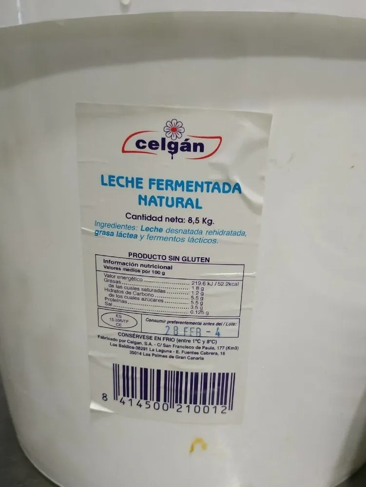 Leche fermentada natural