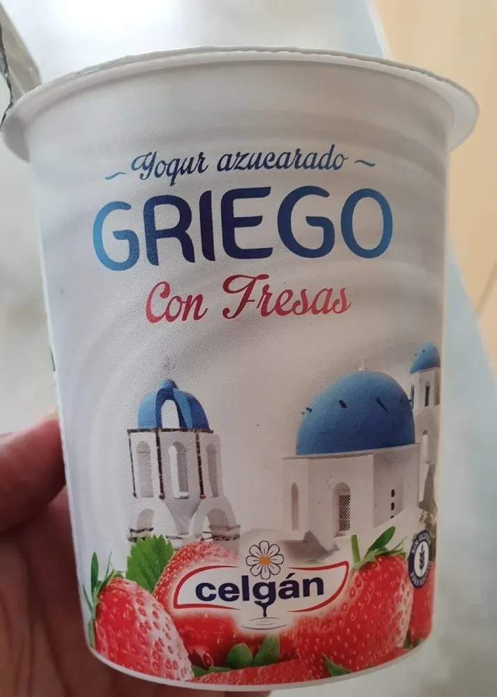 Yogur azucarado Griego con Fresas