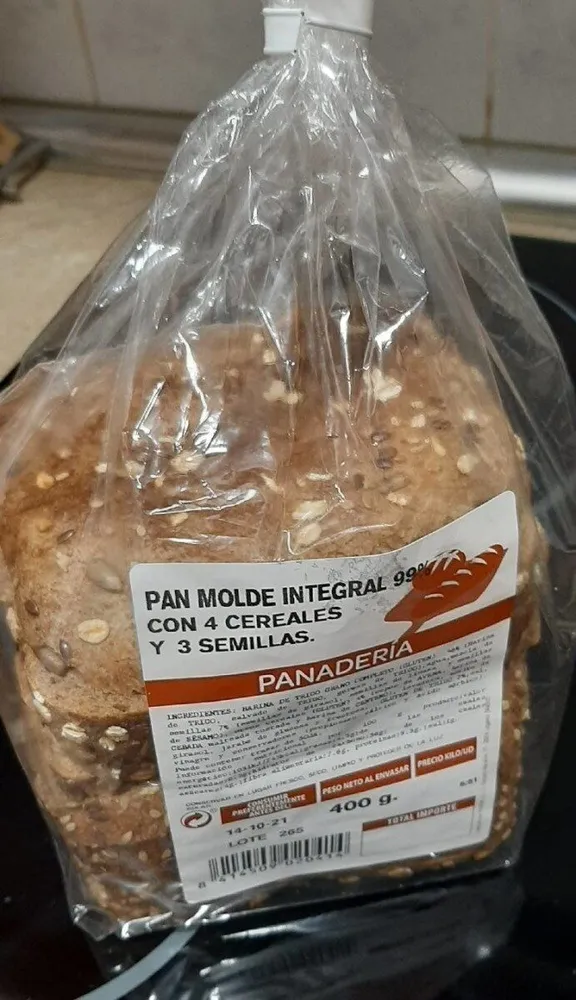Pan de molde integral 99%