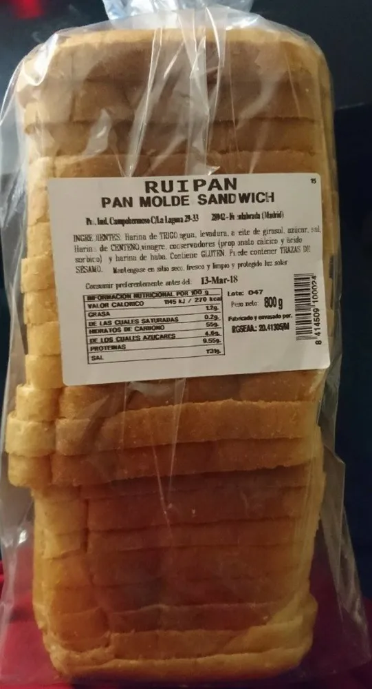 Pan Molde Sandwich