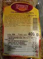 Pan rebanado con fibra