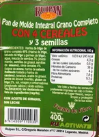 Pan de molde integral con 4 cereales y 3 semillas