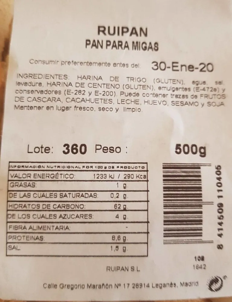 Pan para migas