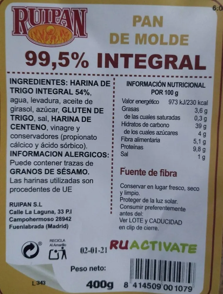 Pan molde integral