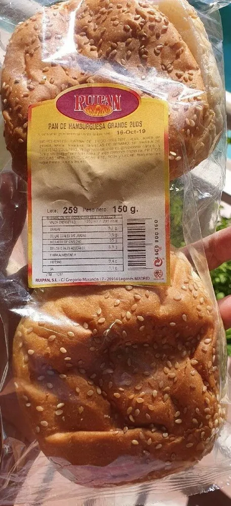Pan de Hamburguesa Grande 2UDS