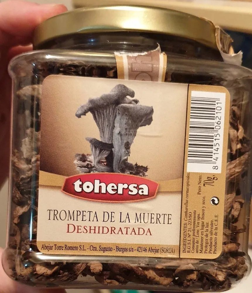Trompeta de la muerte deshidratada (setas)