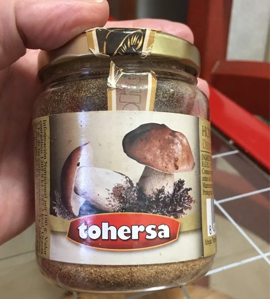Boletus deshidratado harina