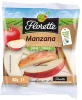 Manzana lavada y cortada
