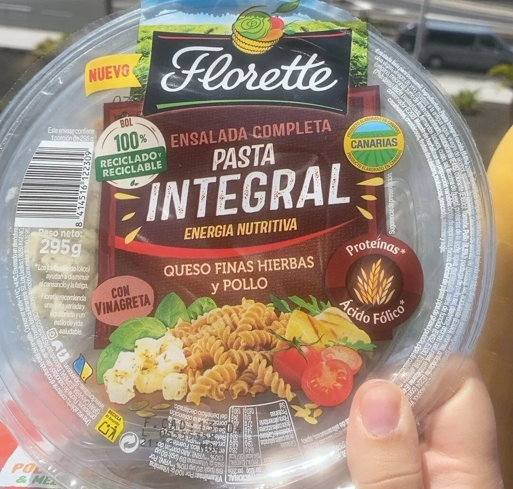 Ensañada completa pasta integral