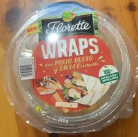 FloretteWraps con pollo,queso y salsa cremosa