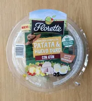 Ensalada completa de patata y huevo duro con atún