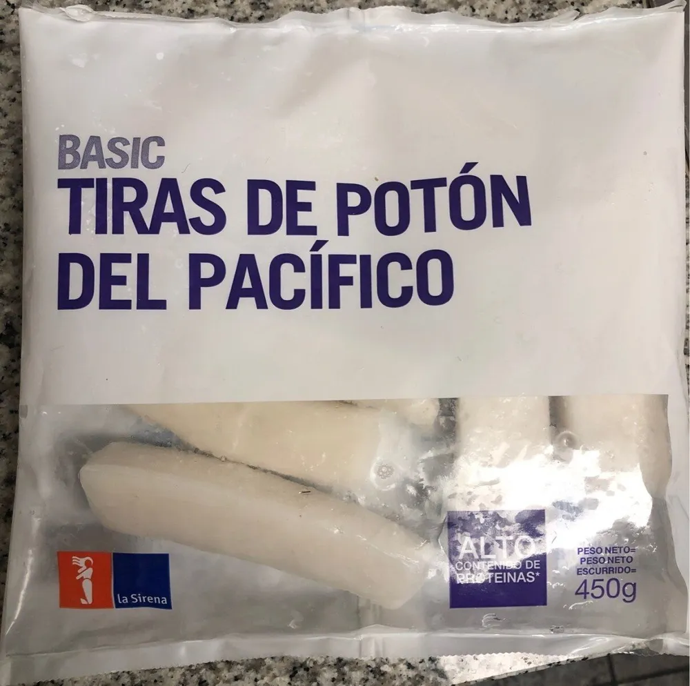 Tiras de potón del pacífico
