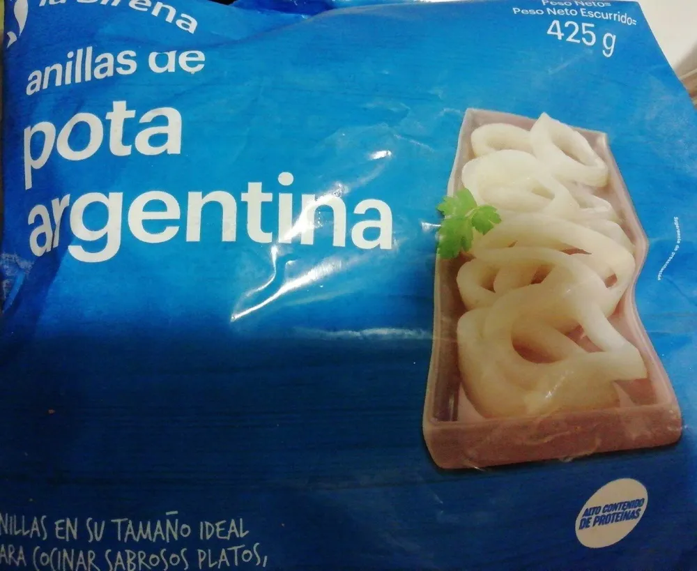 Anillas de pota argentina