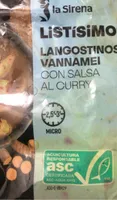Langostinos vannamei con salsa al curry
