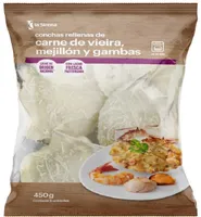 Conchas Rellenas De Carne De Vieira, Mejillón Y Gambas
