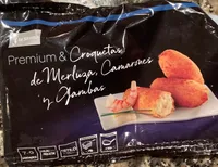 Croquetas de merluza, camarones y gambas