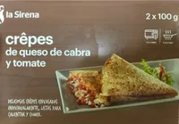 Crêpes de queso de cabra y tomate