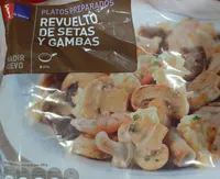 Revuelto de setas y gambas