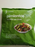 Pimientos tricolor en tiras