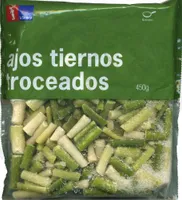 Ajos tiernos troceados