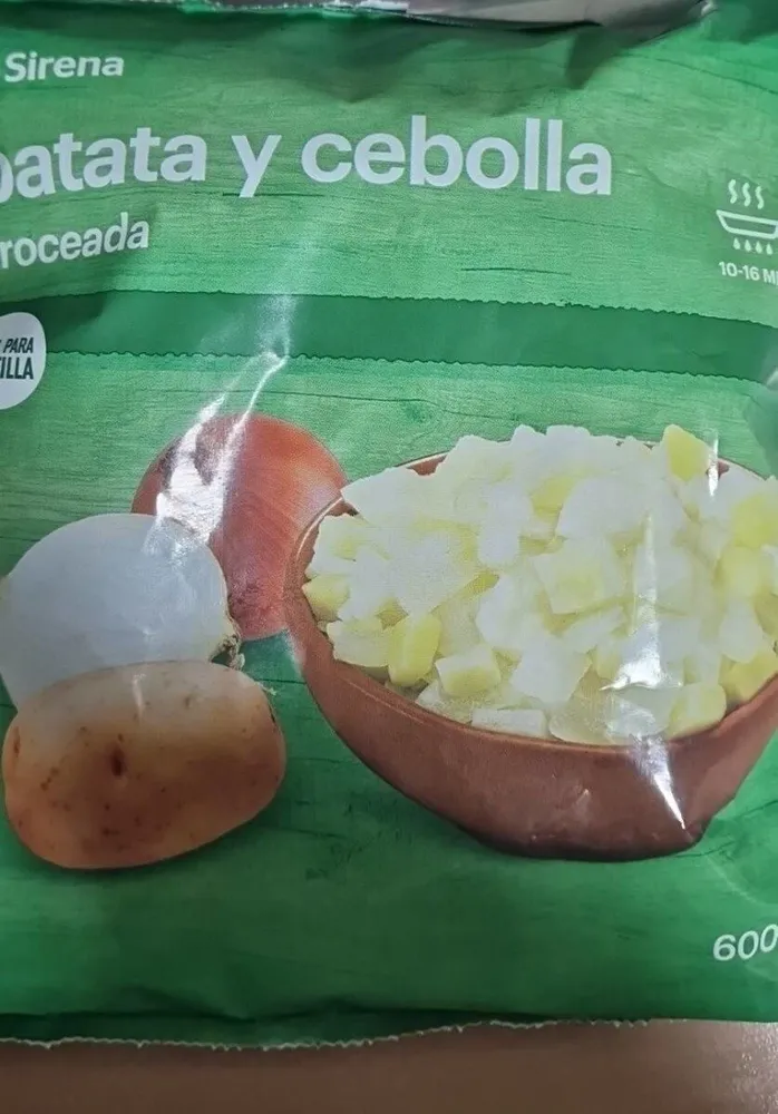 Patata y cebolla troceada