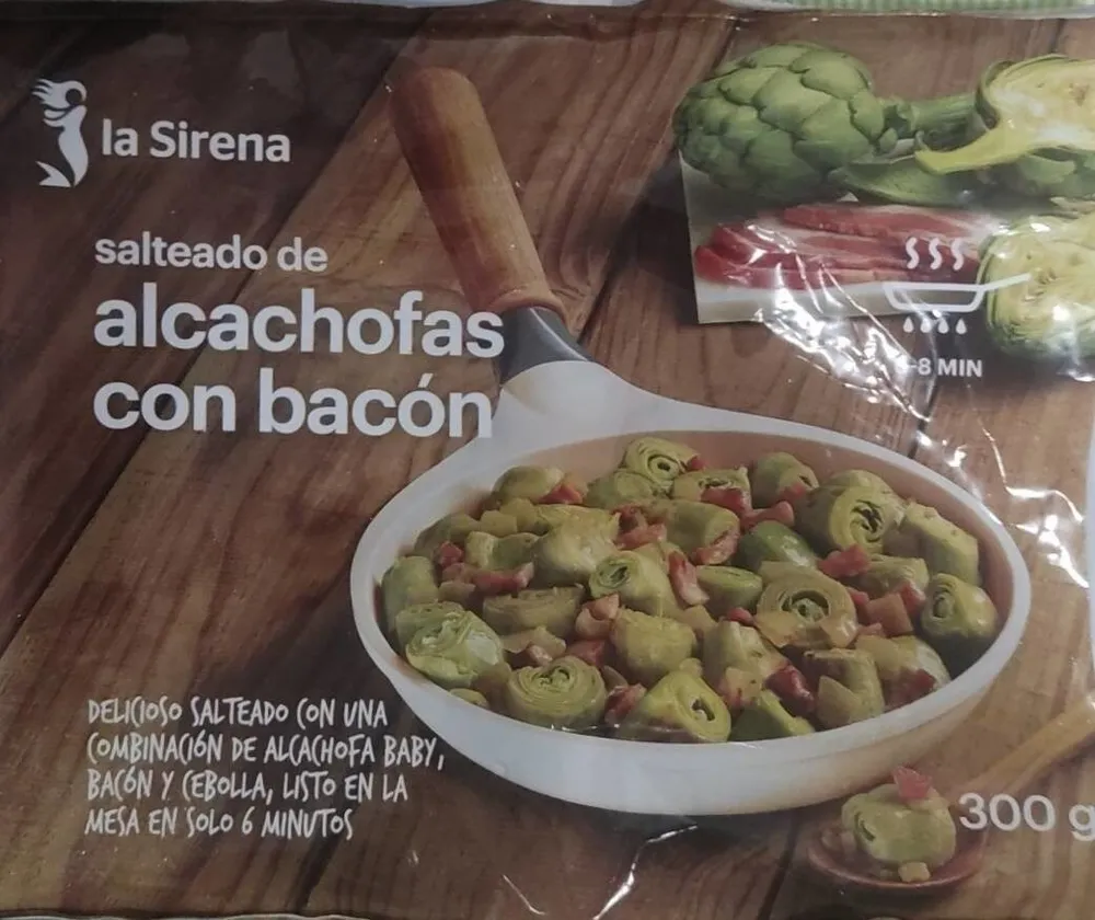 Salteado de alcachofas con bacon