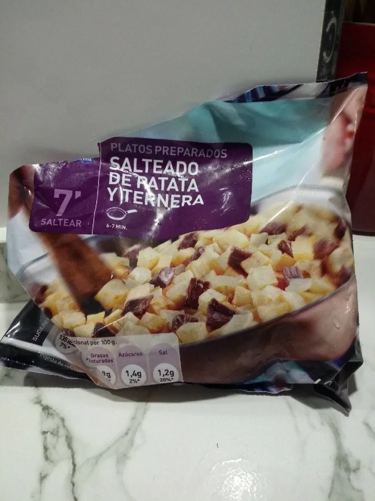 Salteado de patata y ternera