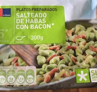 Salteado de habas con bacon