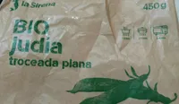 Bio judía troceada plana