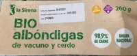 Bio albóndigas de vacuno y cerdo