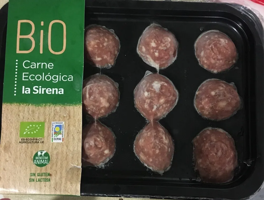 Albóndigas de carne de vacuno y cerdo ecológicas