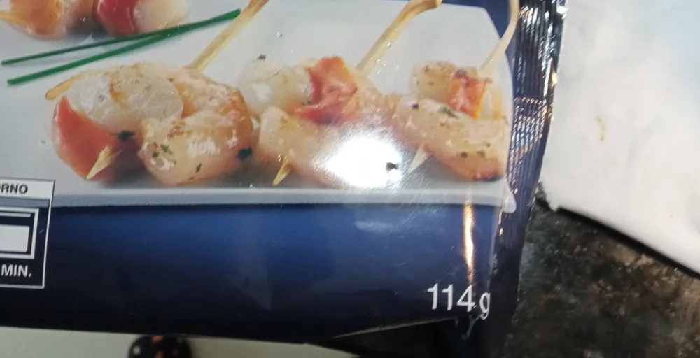 Piruletas de langostino y vieira