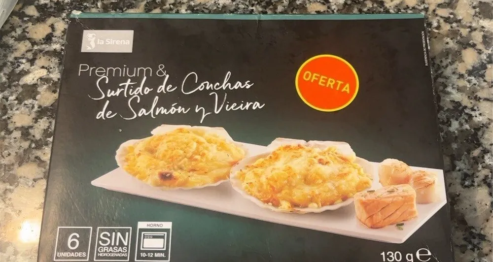 Surido de concha de salmon y veiria