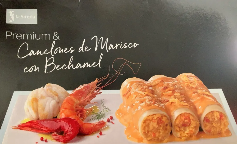 Canelones de msrisco con bechamel